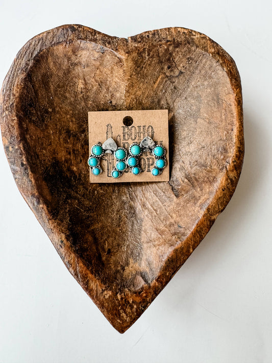 SPADE SQUASH BLOSSOM EARRINGS