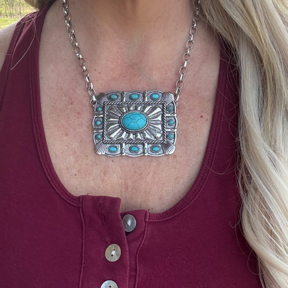 CONCHO BUCKLE NECKLACE