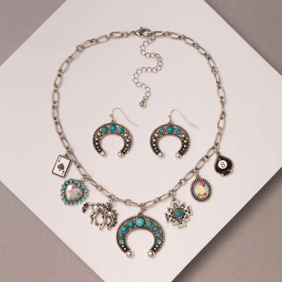 WESTERN CHARM NECKLACE SET