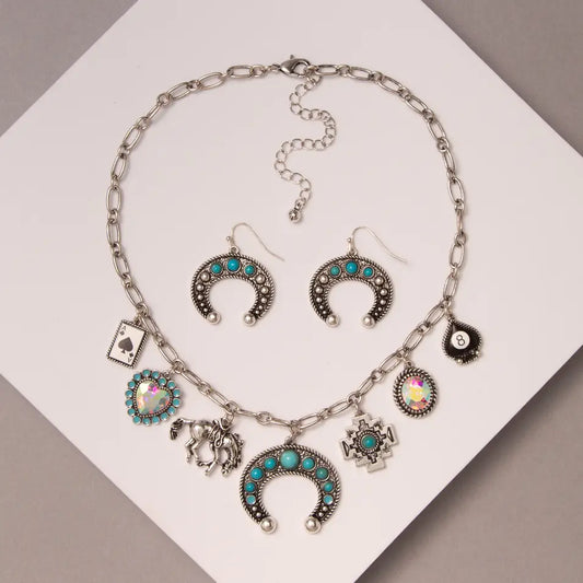WESTERN CHARM NECKLACE SET
