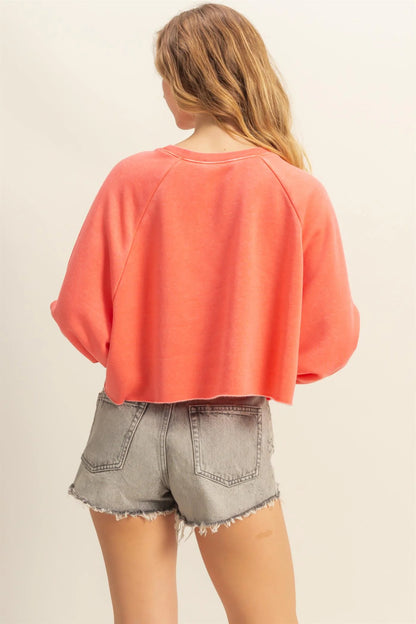 LAID BACK CROPPED SWEATSHIRT