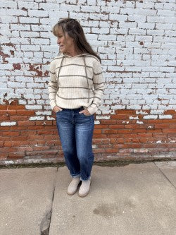 STRIPED HOODIE SWEATER