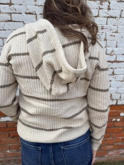 STRIPED HOODIE SWEATER