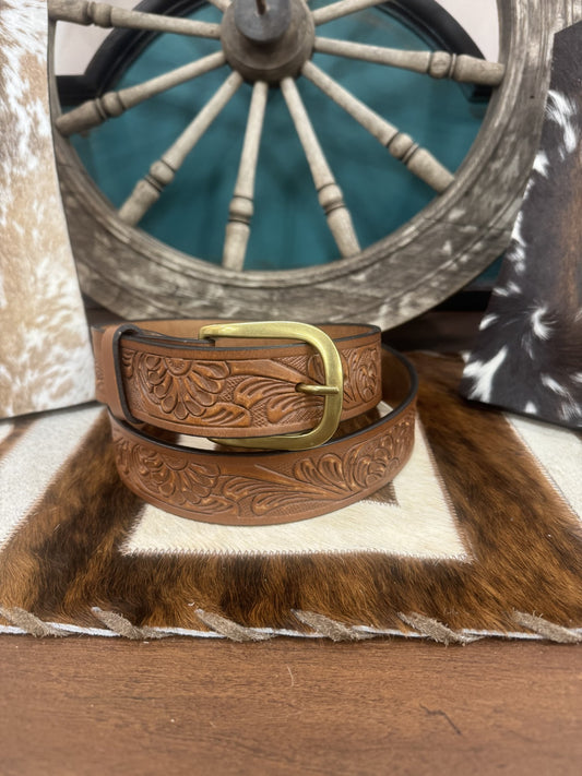 ROPER BROWN TOOLED BELT